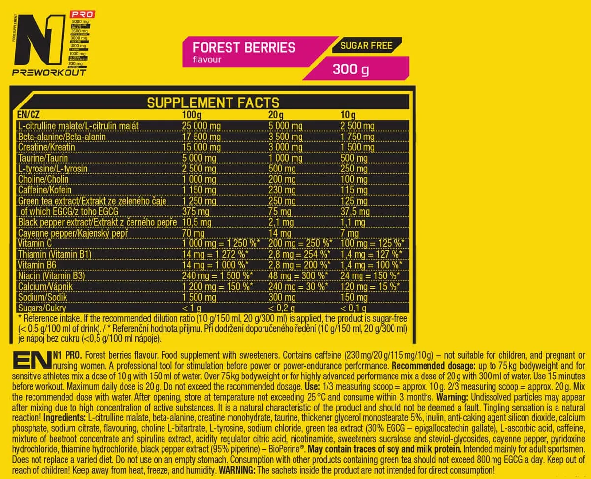 N1 Pro Nutrend 300g - Pre-Workout - Image 2