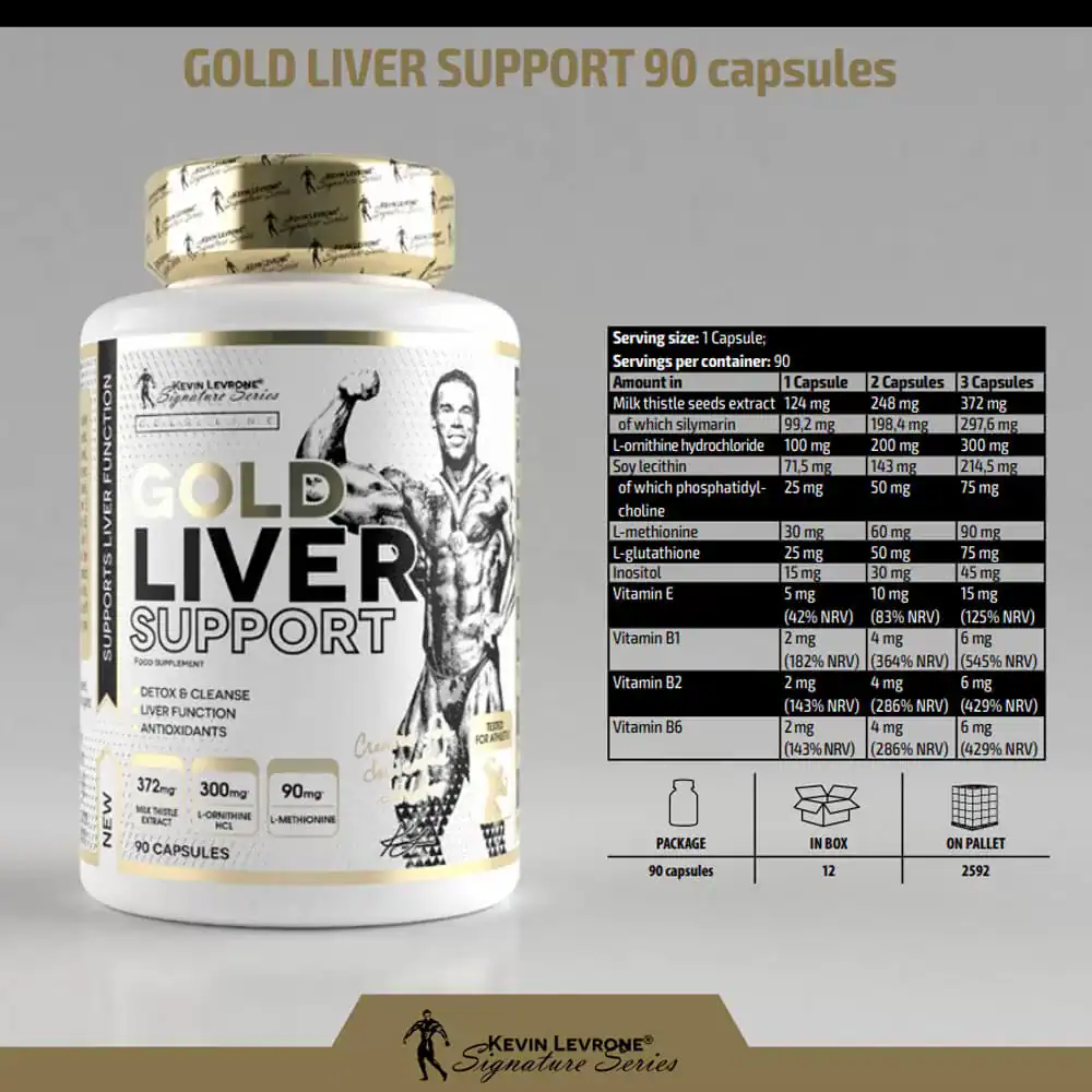 Gold Liver Support Kevin Levrone - 90 Caps - Image 2