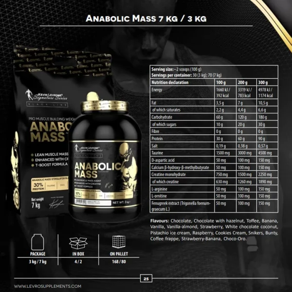 Kevin Levrone Anabolic Mass 3kg - Image 2