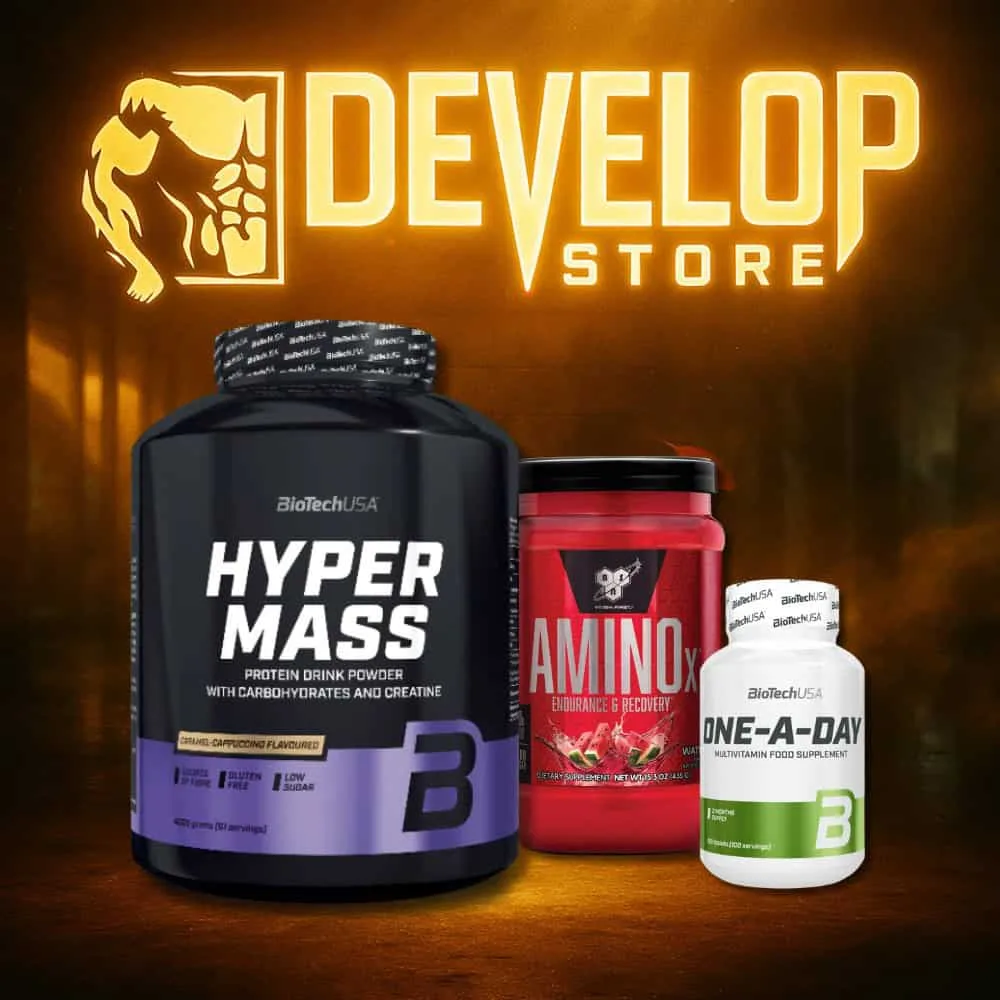 Μέγιστος Όγκος & Θερμίδες | Πακέτο Mass Gainer | BioTechUSA Hyper Mass 4kg + BSN Amino X 435g + BioTechUSA One-A-Day 90 tabs