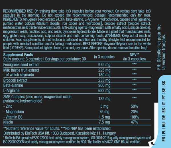 Biotech USA Black Test 90 κάψουλες - Image 2