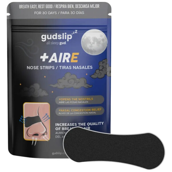 Gudslip Nose Strips +AIRE | Αναπνοή χωρίς περιορισμούς Sleep & Workout | 30 τμχ