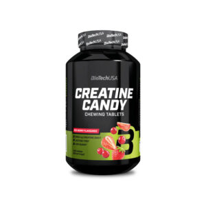 Creatine Candy Red Berry | BioTechUSA | Μασώμενα Δισκία Κρεατίνης | 240 Ταμπλέτες