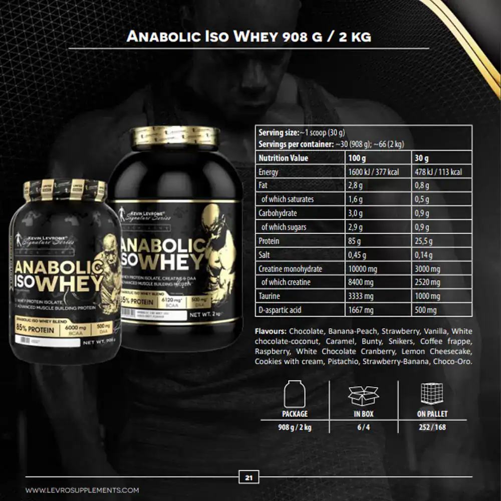 Anabolic Iso Whey Kevin Levrone - 2000g - Image 2