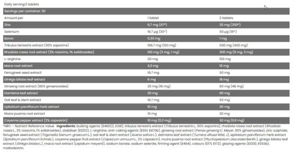 FA Nutrition Core® Test 90 tablets - Image 2