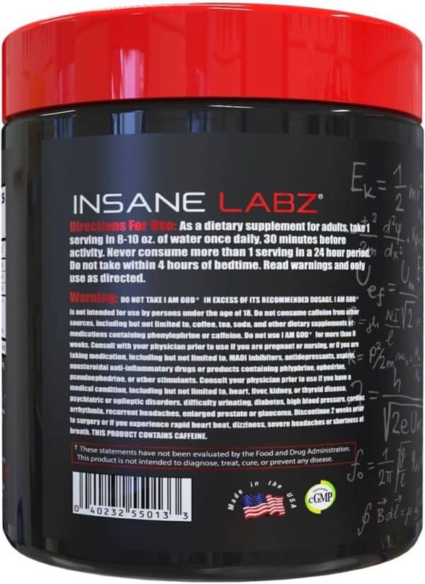 Pre Workout I Am God | Insane Labz | 25 Δόσεις - Image 4