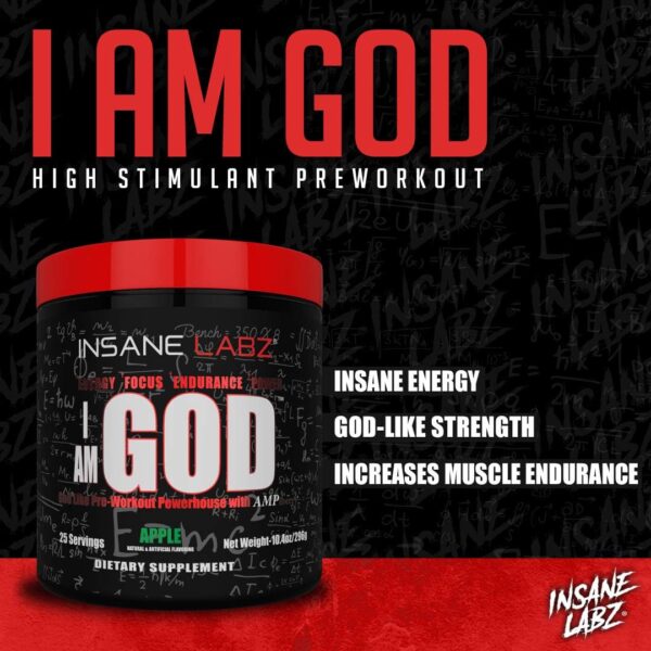 Pre Workout I Am God | Insane Labz | 25 Δόσεις - Image 5