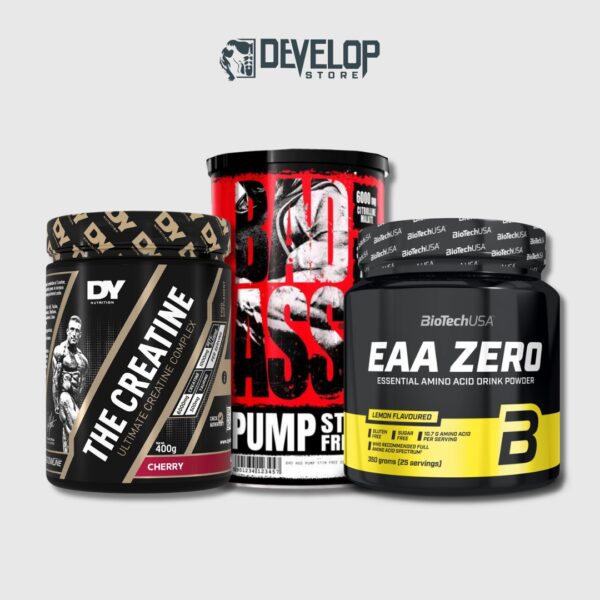 Bad Ass Pump Stim Free + The Creatine + EAA Zero | Πακέτο Ενίσχυσης Προπόνησης