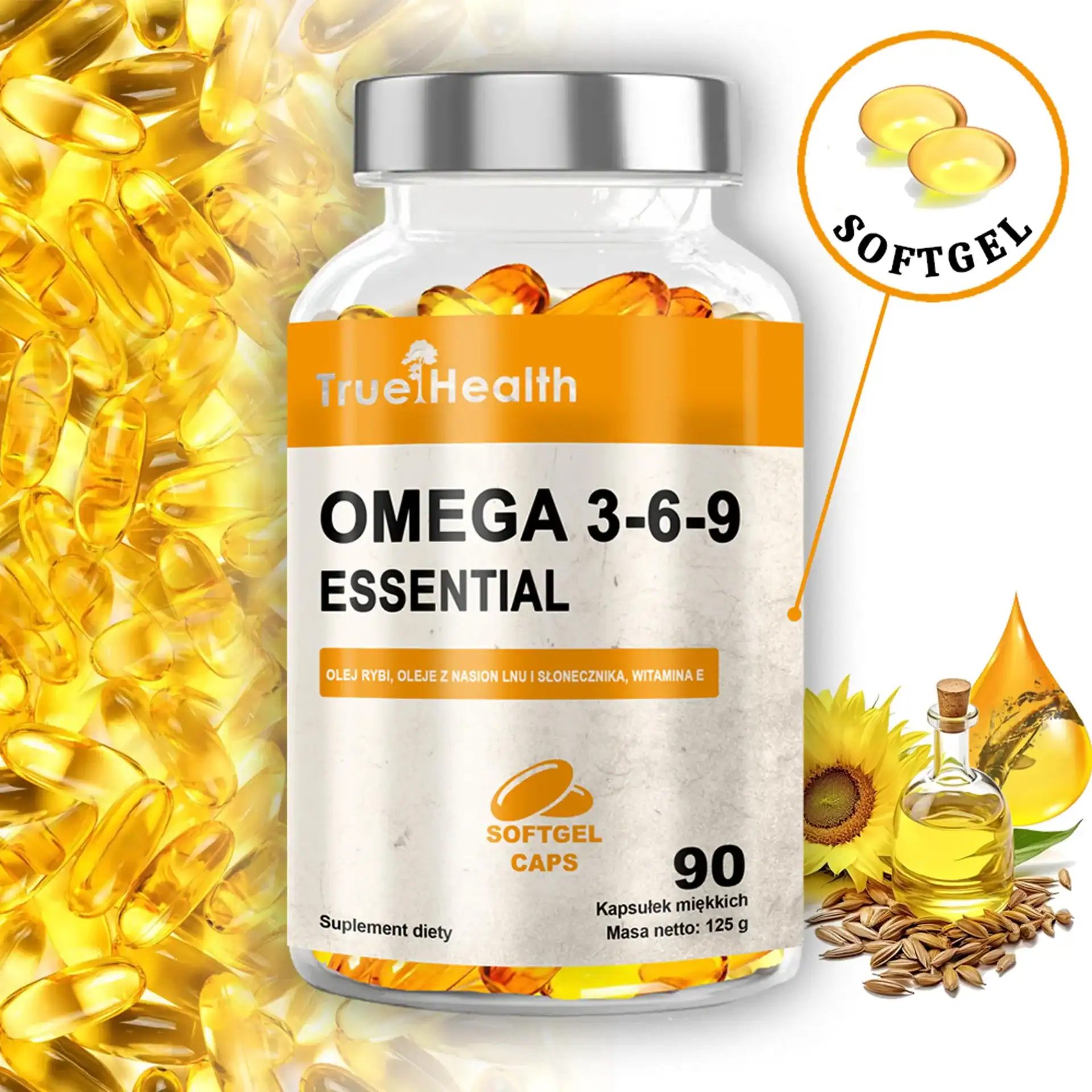 Omega 3-6-9 για Καρδιά, Εγκέφαλο & Δέρμα | True Health | 100 caps - Image 2