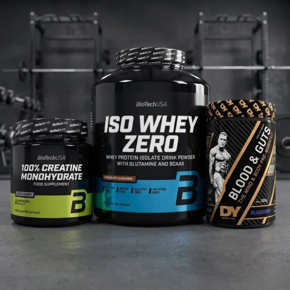 Best Seller Pack – Iso Whey Zero (1816g) + Blood & Guts (380g) + 100% Creatine Monohydrate (300g)