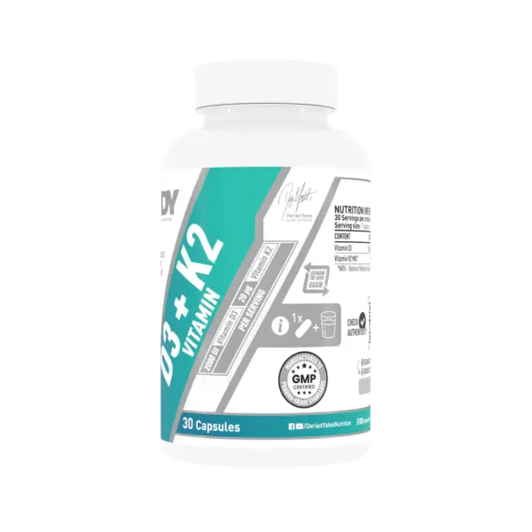 Dorian Yates Vitamin D3 + K2 | 30 Capsules | 30 Servings