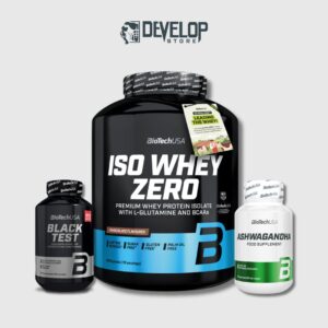 BioTechUSA Iso Whey Zero + Black Test + Ashwagandha | Πακέτο Υψηλής Απόδοσης