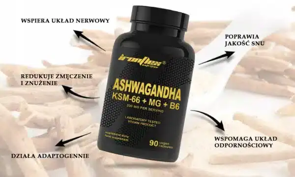 Ashwagandha KSM-66 με Μαγνήσιο & Βιταμίνη B6 | IronFlex | 90 vcaps - Image 2