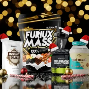 Mass Building Christmas Pack 🎅 | Premium Gift Box Για Όγκο & Μυϊκή Ανάπτυξη | Mass Gainer + Creatine + Instant Oats + Oatmeal + Shaker