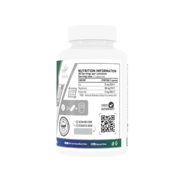 Dorian Yates ZN MG B6 Complex | 60 Capsules | 30 Servings - Image 2