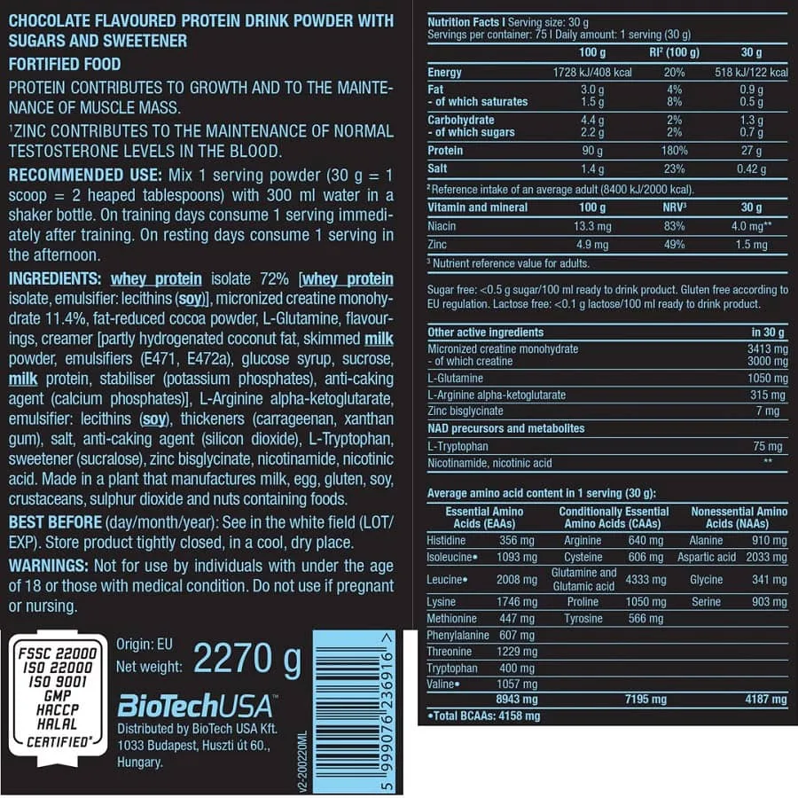 Starter Combo - Iso Whey Zero Black 1816g + tbJP EAA & Hydration 30 Servings + Δώρο Shaker - Image 3