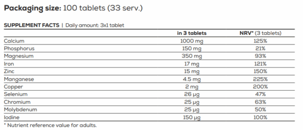 BioTech USA Multi Mineral Complex 100 Tabs - Image 2